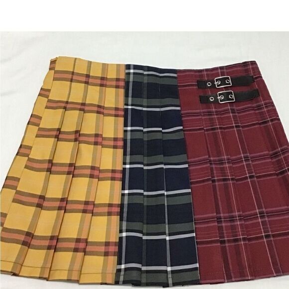 No Boundaries Plaid Pleated Mini Skirt JR Size X-Large (15-17) - Picture 5 of 10